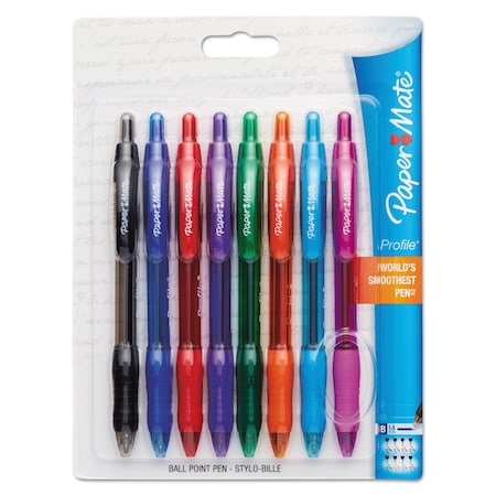 Paper Mate Pen, Profile Rt, Assorted, PK8 1960662